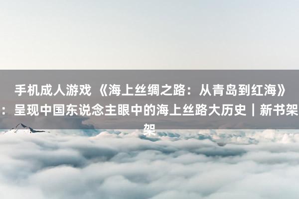 手机成人游戏 《海上丝绸之路：从青岛到红海》：呈现中国东说念主眼中的海上丝路大历史｜新书架