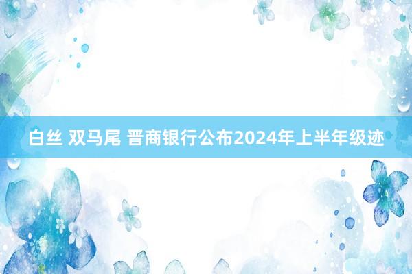 白丝 双马尾 晋商银行公布2024年上半年级迹