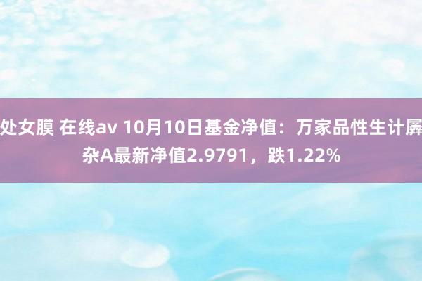 处女膜 在线av 10月10日基金净值：万家品性生计羼杂A最新净值2.9791，跌1.22%