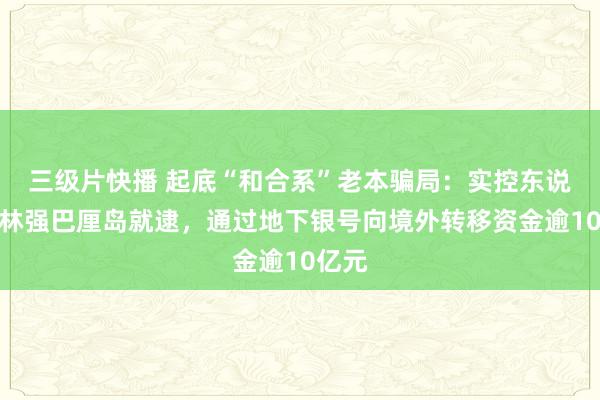 三级片快播 起底“和合系”老本骗局：实控东说念主林强巴厘岛就逮，通过地下银号向境外转移资金逾10亿元