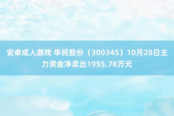 安卓成人游戏 华民股份（300345）10月28日主力资金净卖出1955.78万元