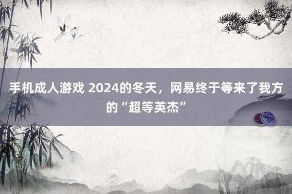 手机成人游戏 2024的冬天，网易终于等来了我方的“超等英杰”