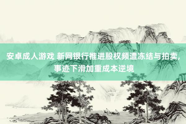 安卓成人游戏 新网银行推进股权频遭冻结与拍卖， 事迹下滑加重成本逆境