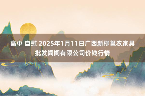 高中 自慰 2025年1月11日广西新柳邕农家具批发阛阓有限公司价钱行情