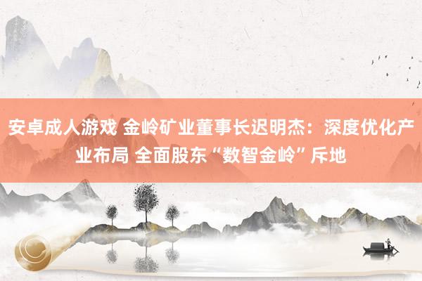 安卓成人游戏 金岭矿业董事长迟明杰：深度优化产业布局 全面股东“数智金岭”斥地